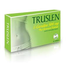 Truslen L-Carnitine 500mg plus  Chromium Picolinate 30 แคปซูล เปลี่ยนไขมันสะสมให้เป็นพลังงาน
