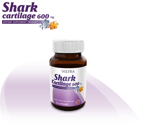 Vistra Shark Cartilage 600 mg. 30 แคปซูล  กระดูกอ่อนปลาฉลาม สารอาหารเพื่อสุขภาพข้อ  อักเสบรักษาโรคข้อเสื่อมและผิวหนัง