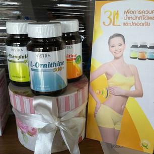 Vistra 3L Set : L-Phenylalanine L-Carnitine L-Ornithine เพื่อการทานที่ลดลง เผาผลาญมากขึ้น กระชับอย่างยั่งยืน