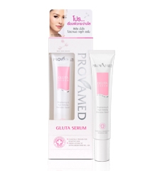 Provamed Gluta Complex Bio Serum โปรวาเมด กลูต้า คอมเพล็กซ์ ไบโอ เซรั่ม เผยผิวสว่างใส เปล่งประกาย พร้อมลดเลือนริ้วรอยให้จางหายด้วย Glutathione นวัตกรรมล่าสุดในการปรับสภาพผิวที่หมองคล้ำ ให้ดูสว่างกระจ่างใสขึ้นอย่างเป็นธรรมชาติ