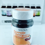 Vistra Vitamin C Acerola Cherry 1000 mg. 45 เม็ด วิสทร้า อะเซโรล่า เชอร์รี่ 1000 มก. 45 เม็ด เสริมภูมิค้มกัน ป้องกันหวัด บำรุงผิว