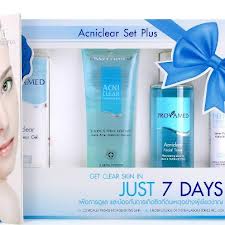 Provamed Acniclear Set Plus สยบสิวในชุดเดียว Toner + Cleansing Gel + Pore Minimizer + Rapid Clear Gel