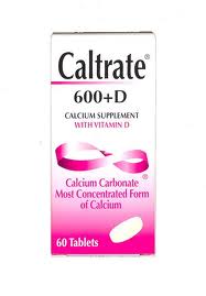 Caltrate 600+D แคลเทรต ผลิตภัณฑ์เสริมแคลเซียมเพิ่มวิตามินดี บรรจุ 60 เม็ด