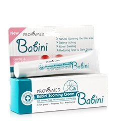 Provamed Babini สำหรับผิวเด็กและผิวบอบบาง บรรเทาอาการคัน ผื่นแพ้จากยุง และแมลงกัดต่อย ลดปัญหารอยดำ