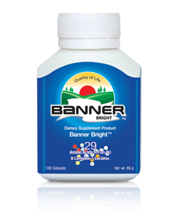 Banner Bright แบนเนอร์ ไบร์ท อาหารเสริมบำรุงสมอง  เสริมสร้างความจำ บำรุงระบบประสาท 30 แคปซูล