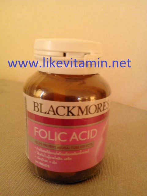 Blackmores Folic acid 500 mcg 90 เม็ด โฟลิค แบล็คมอร์ 90 เม็ด วิตามินสำหรับคนท้อง หรือผู้ที่ต้องการบำรุงเลือด  ** ขายดี